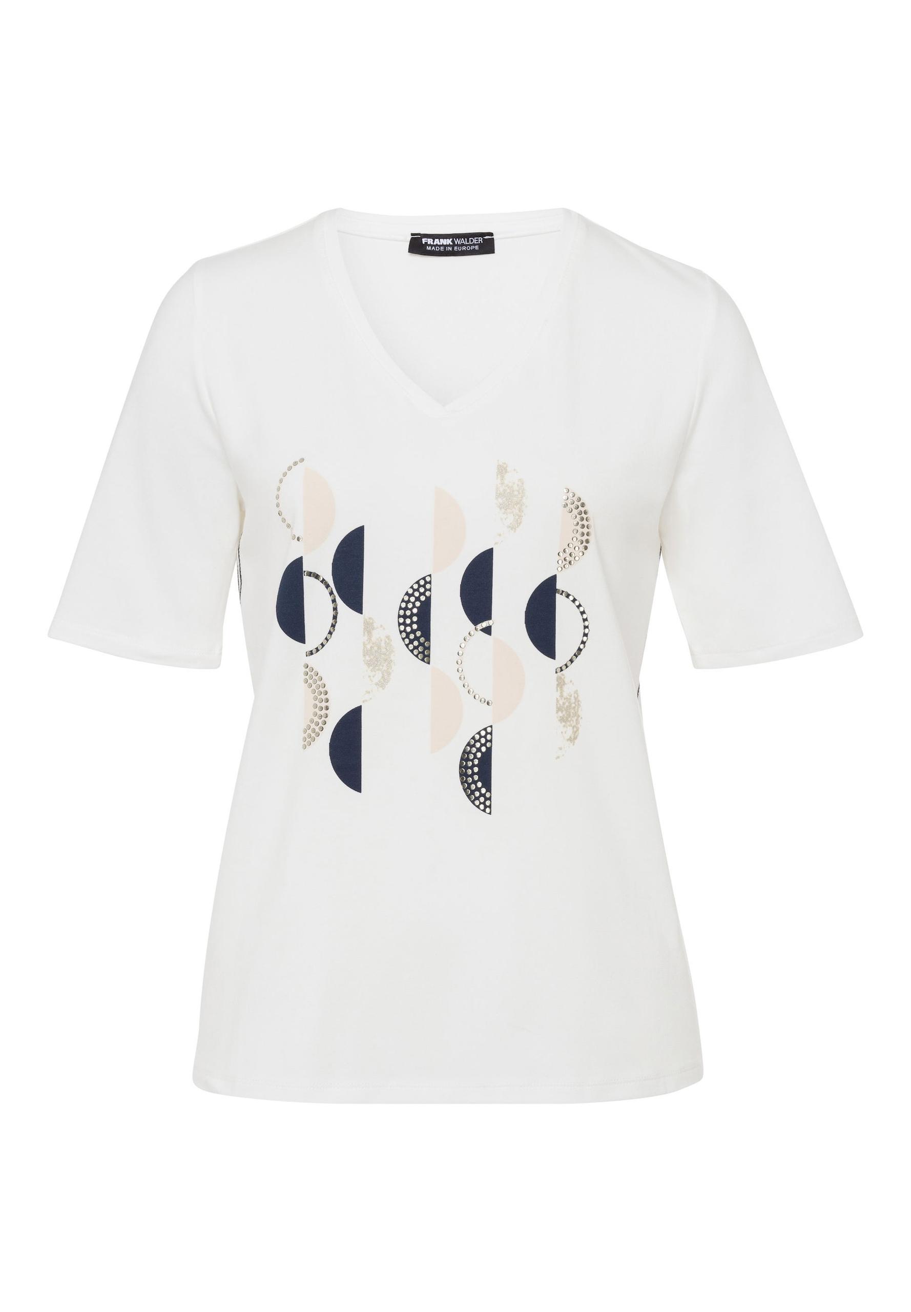 Shirt mit Motivprint - Weiß / 40
