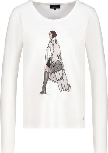 Langarmshirt mit Print 44 - Off-white