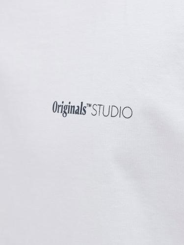 JORVARENNA PAINTED BACK TEE SS CREW NECK XXL Locker geschnitten - Bright White