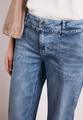 Mid Waist Wide Leg Jeans im Loose Fit 29/7/8 Hosen - Mid Blue Random Wash