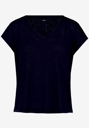 Basic-T-Shirt mit V-Ausschnitt