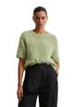 Fuzzy-Knit-Kurzarm-Pullover loose S Relaxed Fit - Smooth Sage