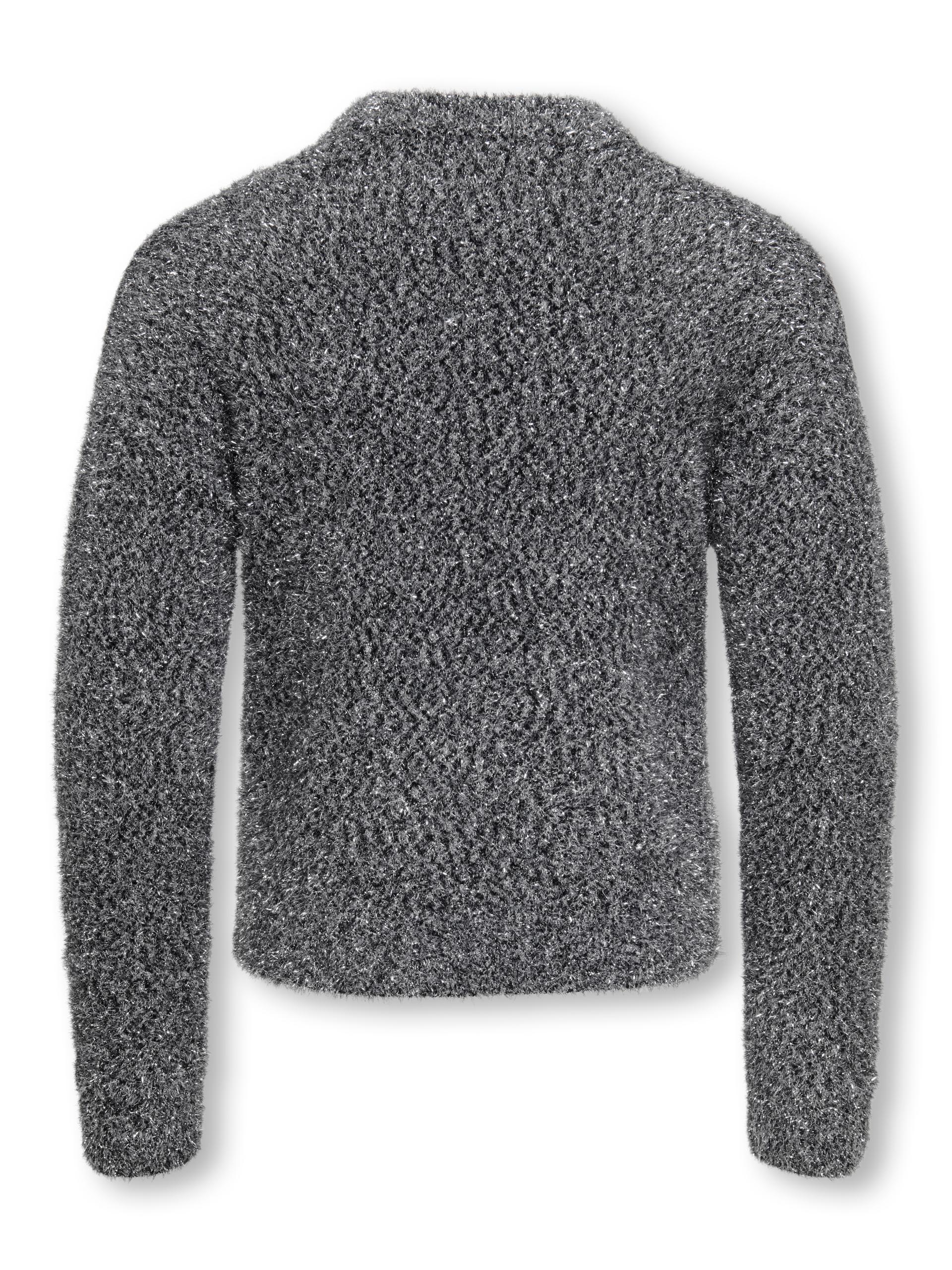 KOGPIUMO GLITTER L/S O-NECK KNT 146/152 Normal geschnitten - Black