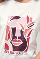 T-Shirt mit Print S - Vanilla White