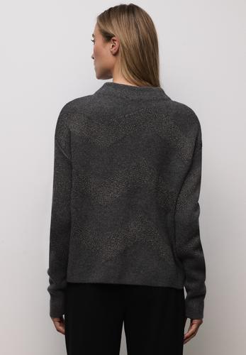 Glitzer Jacquard Pullover 42 - Gravel Grey Mel.