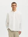 SLMREGCLAY LINENBLEND LS SHIRT BAND NOOS