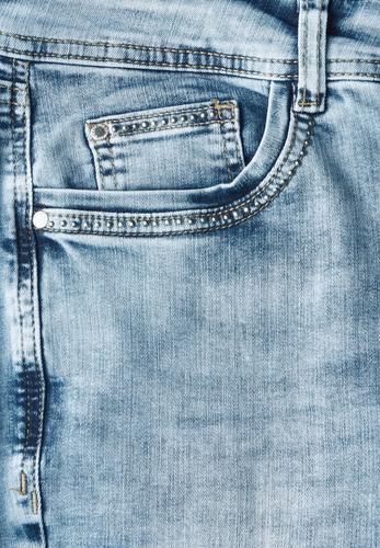 3/4 Jeans mit Glitzer-Detail 29/22 - Medium Blue Random Acid