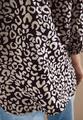 Bluse mit Leo-Muster aus Leinenmix M - Rich Burgundy