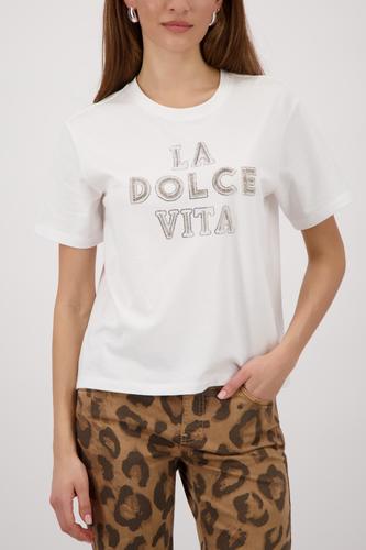 T-Shirt mit Schmuckschrift