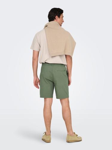 ONSLINUS 0007 COT LIN SHORTS NOOS M Normal geschnitten - Sea Spray