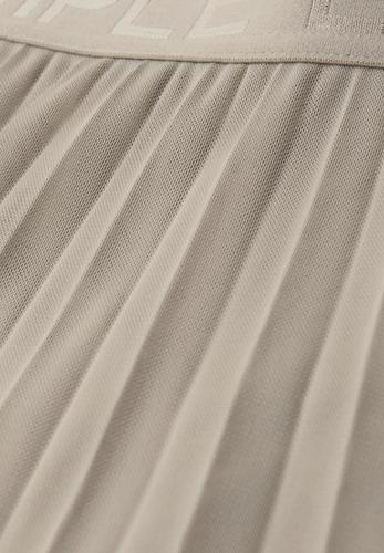 Midi-Rock aus Mesh in Plisséestruktur 36 - Timeless Beige