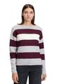 Strickpullover 38 Gerade - Grey/dark Red