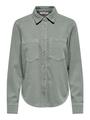 ONLSILLA L/S FITTED SHIRT CC PNT XL Slim Fit - Wrought Iron