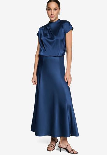 Satinrock Maxi mit Gummibund