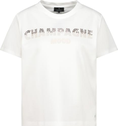 T-Shirt mit Strasssteinen 38 - Off-white