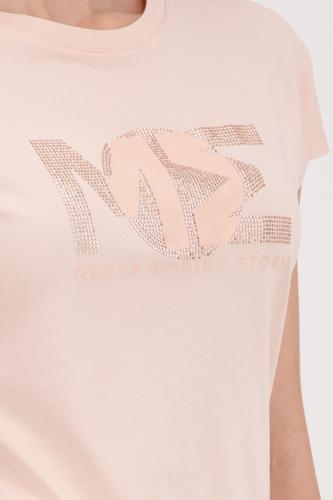 T-Shirt mit Strasssteinen 44 - Summer Peach