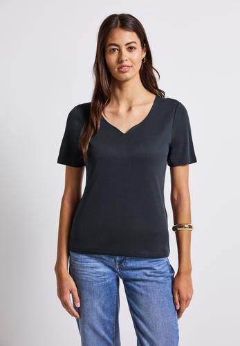 T-Shirt mit Herzausschnitt 38 - Deepwater Blue