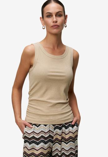 Top mit Glitzer 38 - French Oak