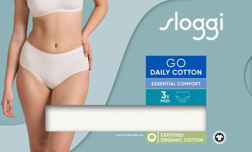 sloggi GO Daily Cotton Midi 3P Weiß M