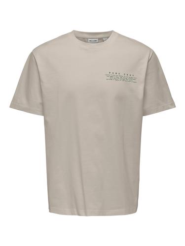 ONSFRED LIFE RLX SS PRINT TEE NOOS XL Locker geschnitten - Silver Lining