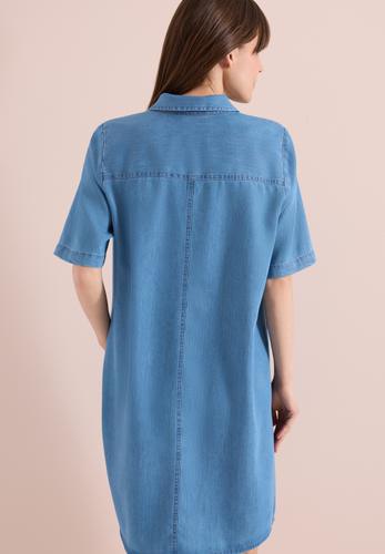 Knielanges Kleid im Denim-Look M - Mid Blue Wash