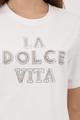 T-Shirt mit Schmuckschrift