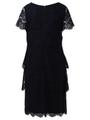 Vera Mont Spitzenkleid mit Stufen blau 40 regular