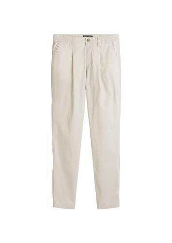 Hose Model Morot jogger pleats 30 32 Tapered Fit - Gray Silk