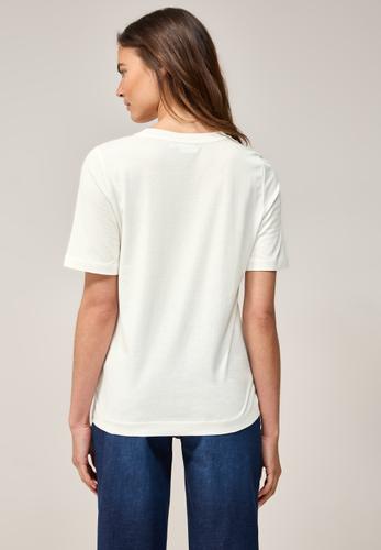 T-Shirt mit Print S - Vanilla White