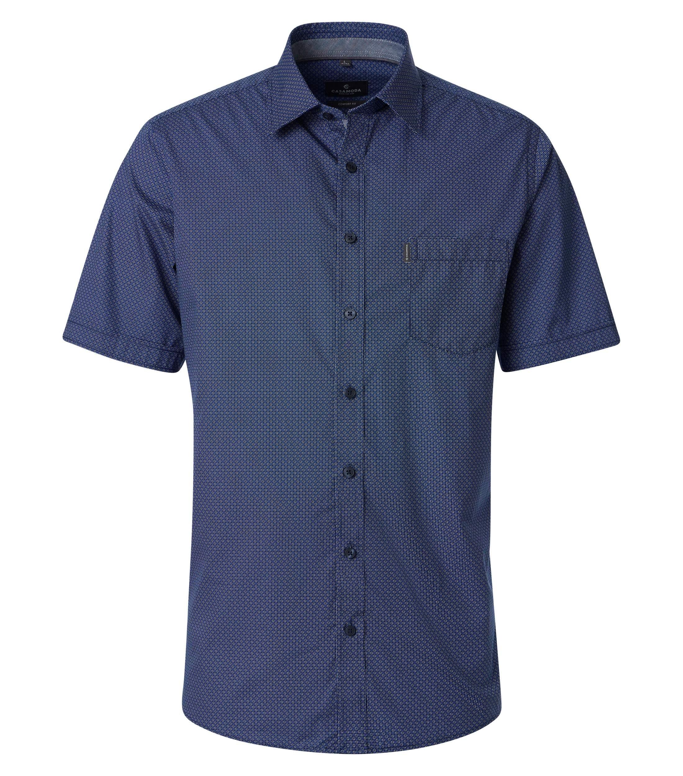 Freizeithemd Kurzarm XXL Casual Fit - Blau