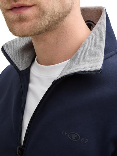 Sweatjacke mit Stehkragen XXXL Regular Fit - Sky Captain Blue