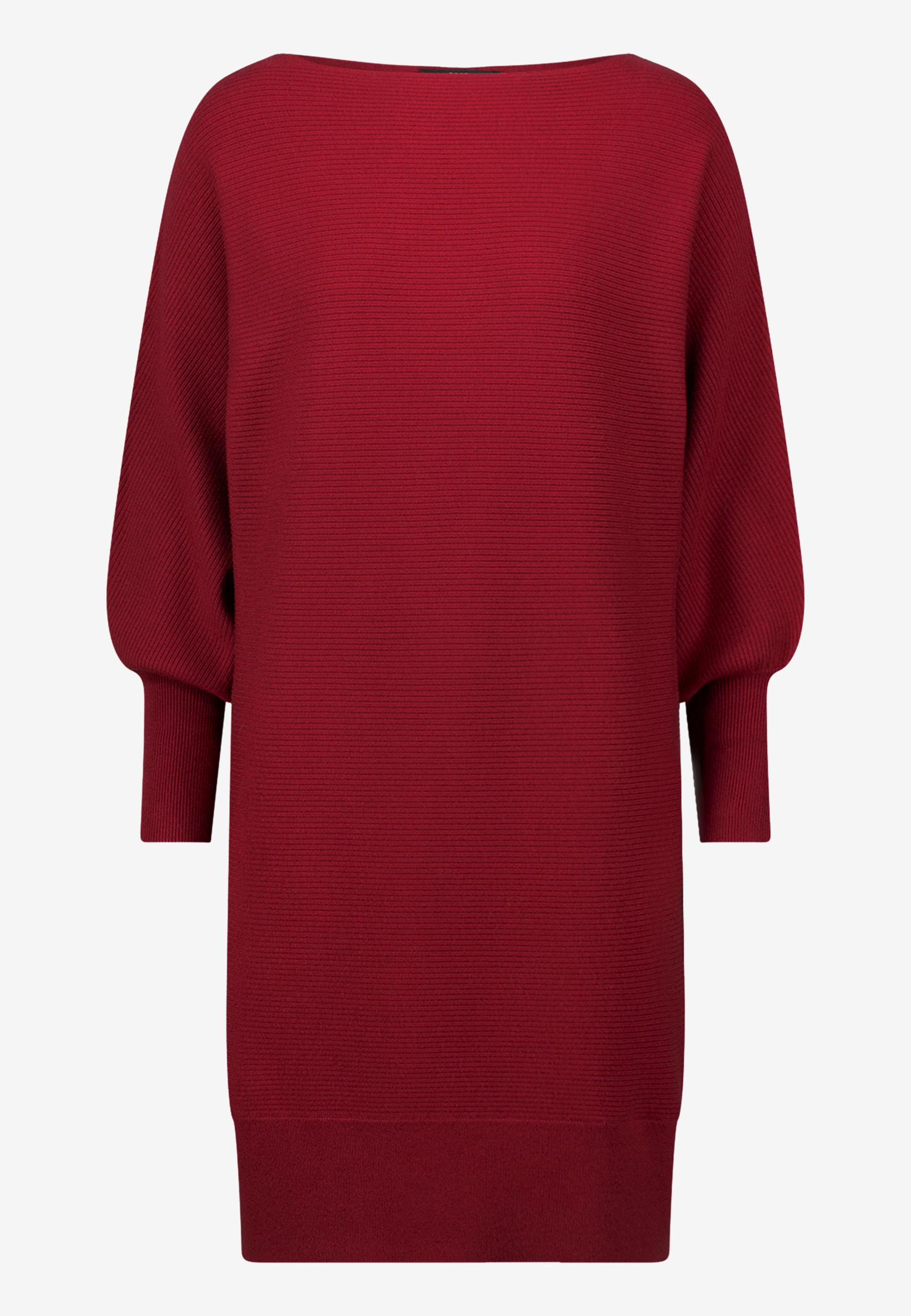 Strickkleid strukturiert U-Boot Ausschnitt 44 - Cabernet