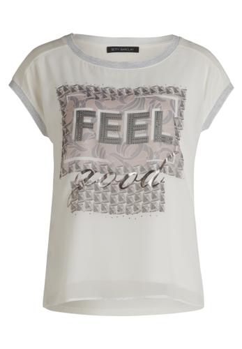 Blusenshirt 44 Lässig - Patch Cream/beige