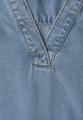 Blusentop mit Rüschen im Denim-Look