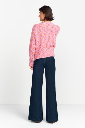 V-neck neps pullover Rosa, Violett M