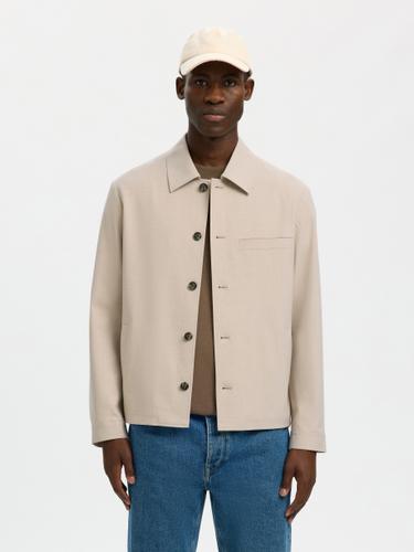 SLMREG-ROBERT OVERSHIRT NOOS M Normal geschnitten - Egret