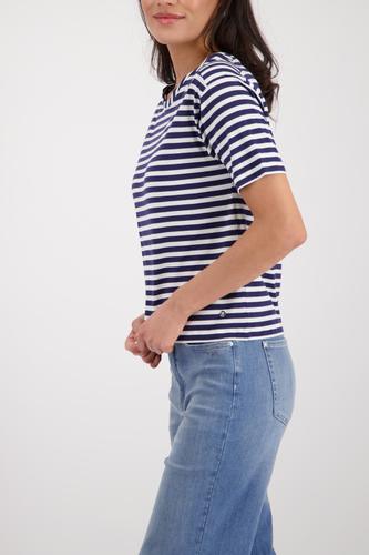T-Shirt mit Streifen 40 - Marine Ringel