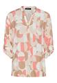 Bluse SALTED TANGERINE mit Ärmelumschlag 42 - Tangerine/affogato/ecru/cream