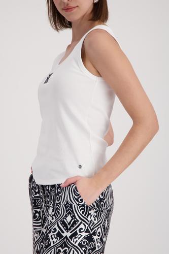 Top mit Schmuckelementen 42 - Cream