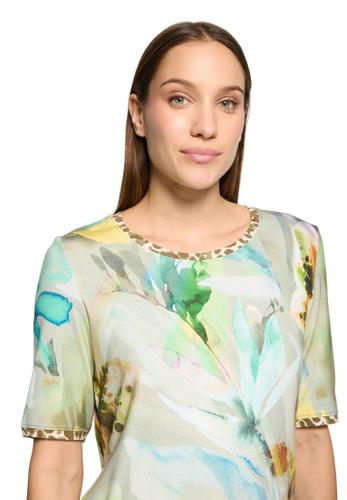 Printshirt 44 Tailliert - Mint/nature