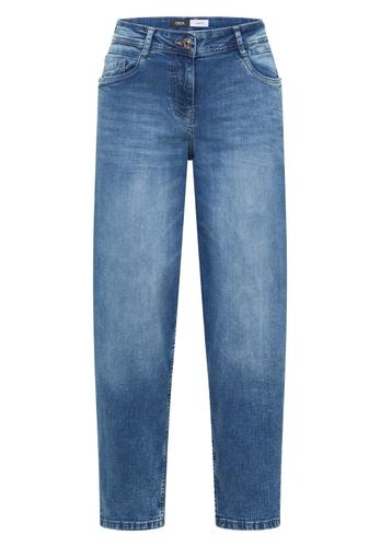 High Waist Barrel Leg Jeans im Loose Fit 34/28 - Mid Blue Wash