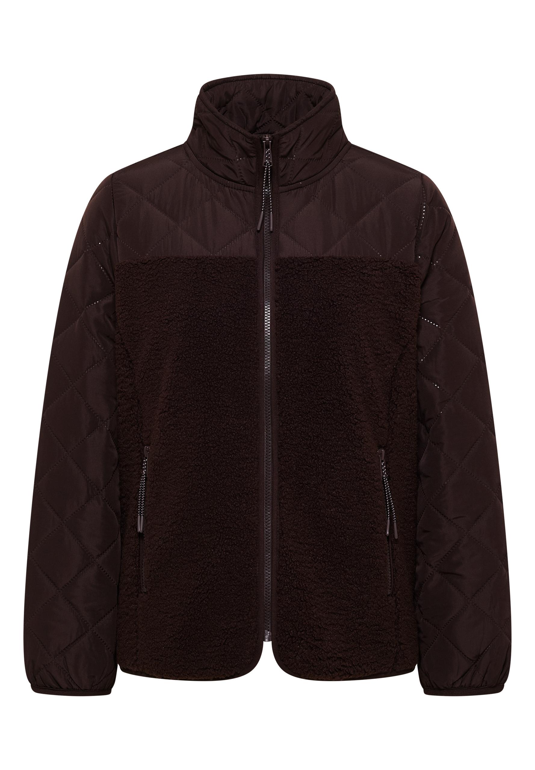 Teddy-Jacke mit Steppdetails L - Tartufo Brown