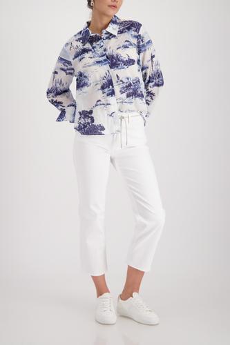 Straight-Leg-Jeans mit Fransendetails