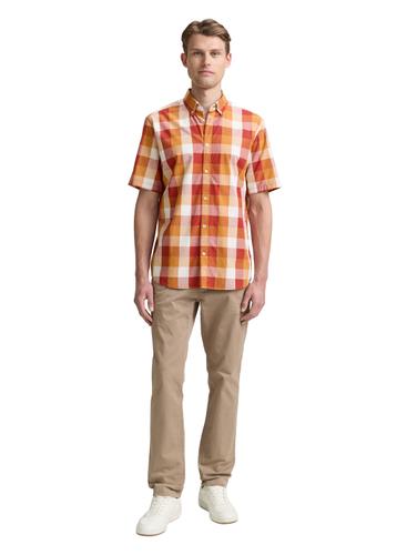 Kurzarmhemd mit Karomuster XL Regular Fit - Red Big Check