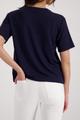 T-Shirt mit Schmuckdetails 46 - Marine