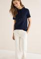 Shirt mit Funnel Neck im Two-Tone-Look L - Universal Blue
