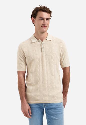 Pullover Short Sleeve Polo Relief L Regular Fit - Desert