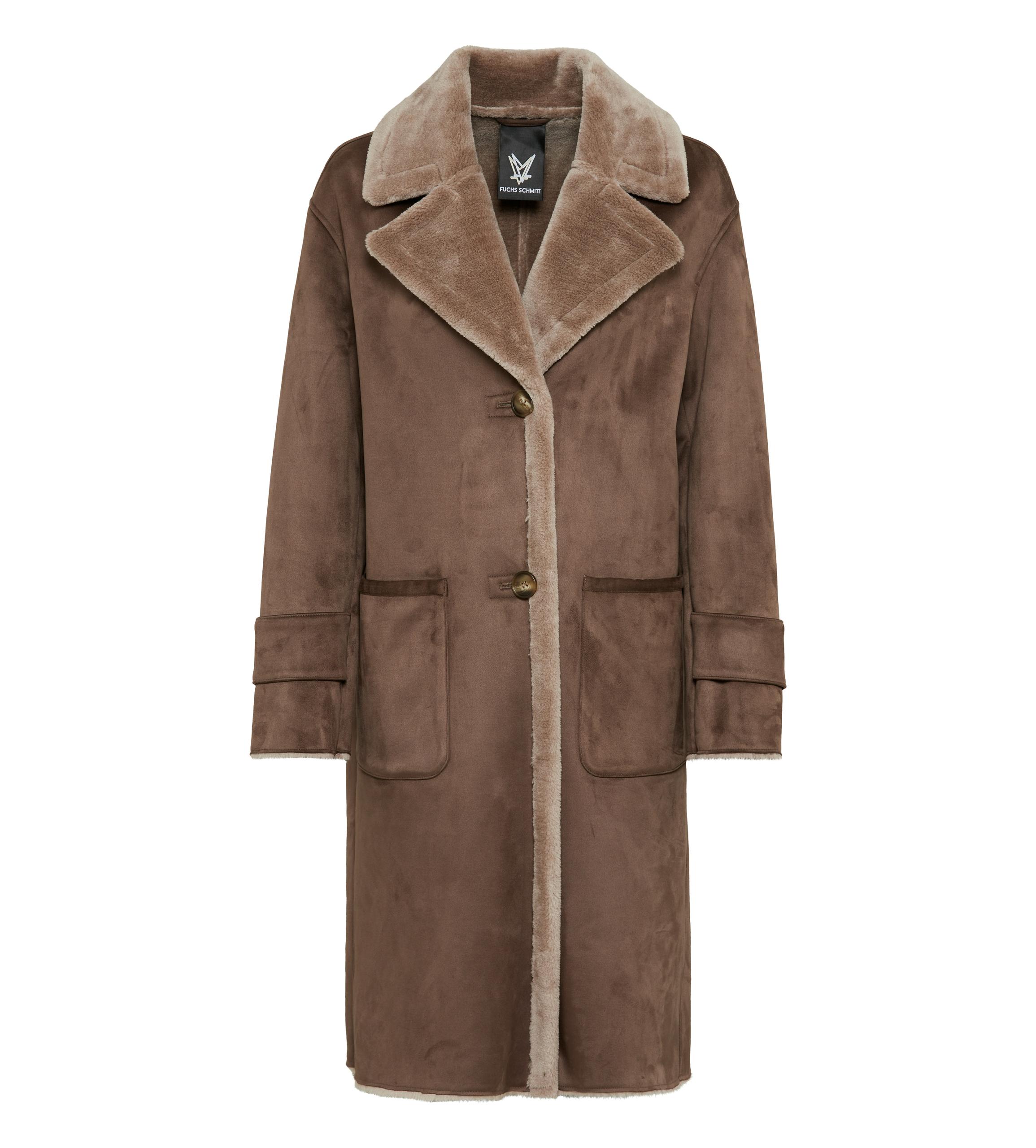 Fake Fur Webpelzkurzmantel 40 - Taupe