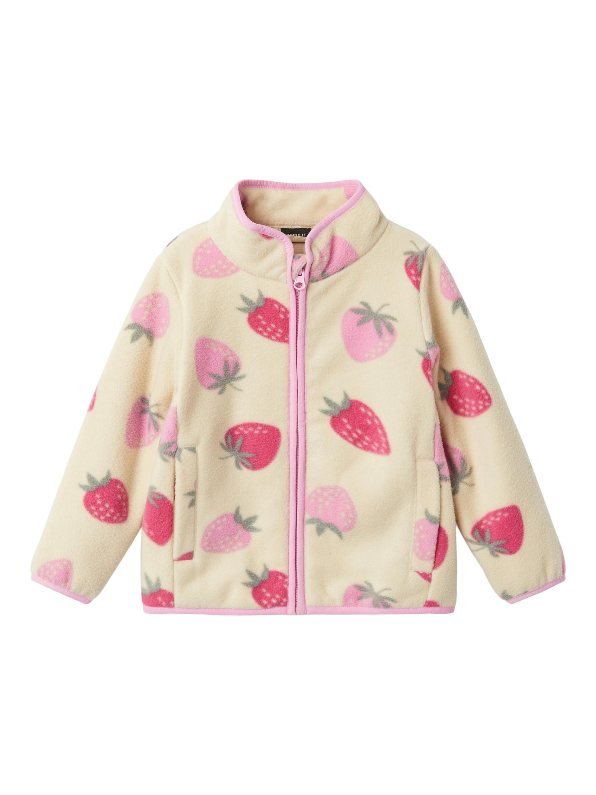 NMFMEEKO FLEECE JACKET BERRY 128 - Fog