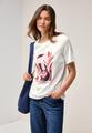 T-Shirt mit Print S - Vanilla White